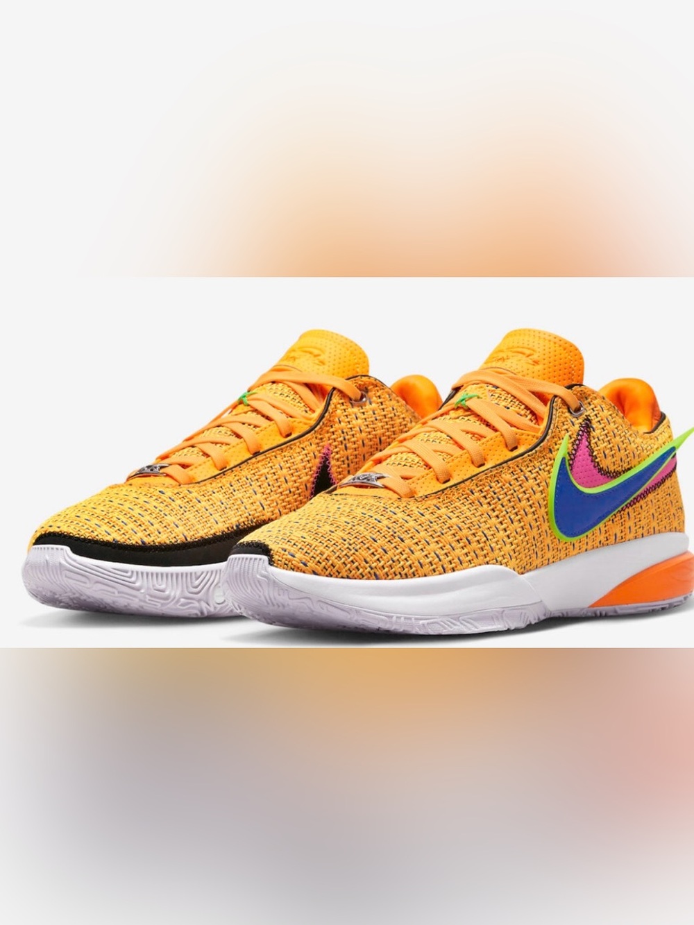 Nike LeBron 20 “Laser Orange”
Color: Laser Orange/Racer Blue-Hyper Pink-White